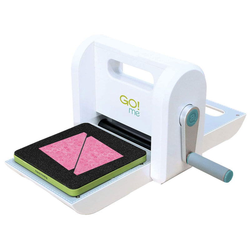 AccuQuilt Go! Fabric Cutter Starter Set with 2 Dies, 5 Patterns, and Cutting Mat