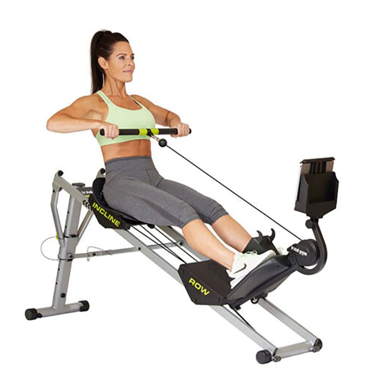 Total Gym Ergonomic Folding Incline Rowing Machine with 6 Levels of Resistance - VMInnovations