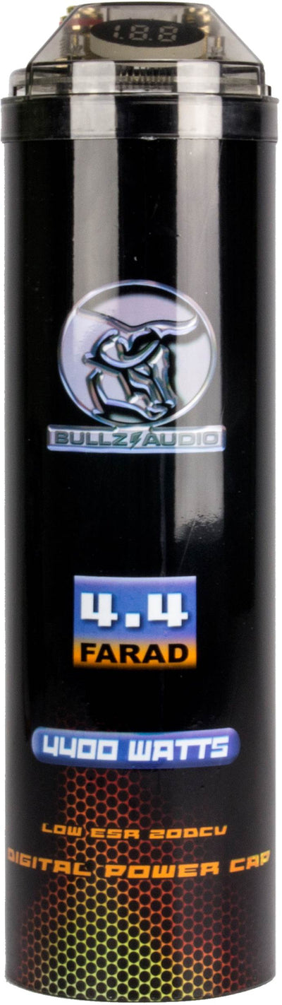 (2) BULLZ AUDIO 4400W 12V BCAP 4.4 Digital Car Power Farad Capacitors | BCAP4.4