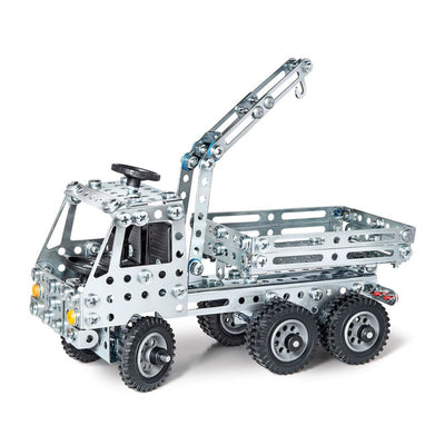 Eitech 340 Piece Steel Truck and Crane Construction Set for Kids STEM Learning
