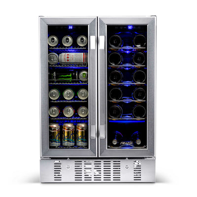 NewAir 18 Bottle/58 Can Dual Zone Wine and Drink Fridge (Certified Refurbished)