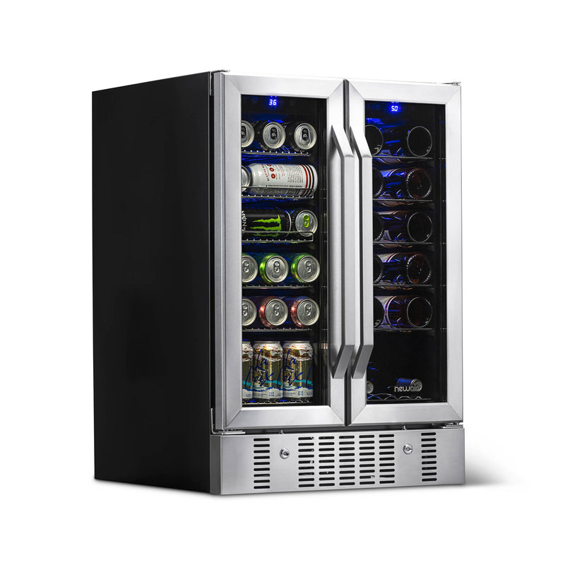 NewAir 18 Bottle/58 Can Dual Zone Wine and Drink Fridge (Certified Refurbished)