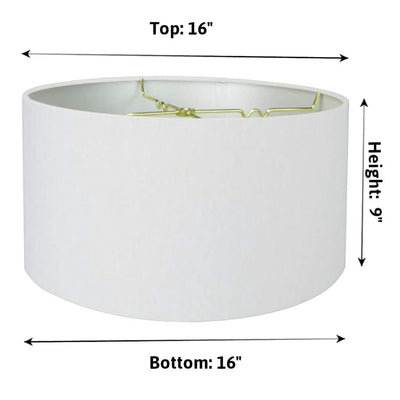 Home Concept 2 Light 16" Swag Hanging Drum Pendant with Diffuser, White Linen