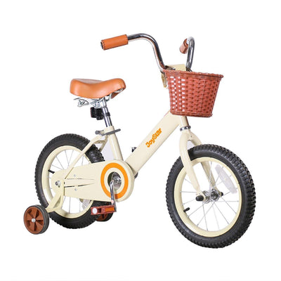 Joystar Vintage 14 Inch Ages 3-6 Kids Training Wheel Bike with Basket (Open Box) - VMInnovations