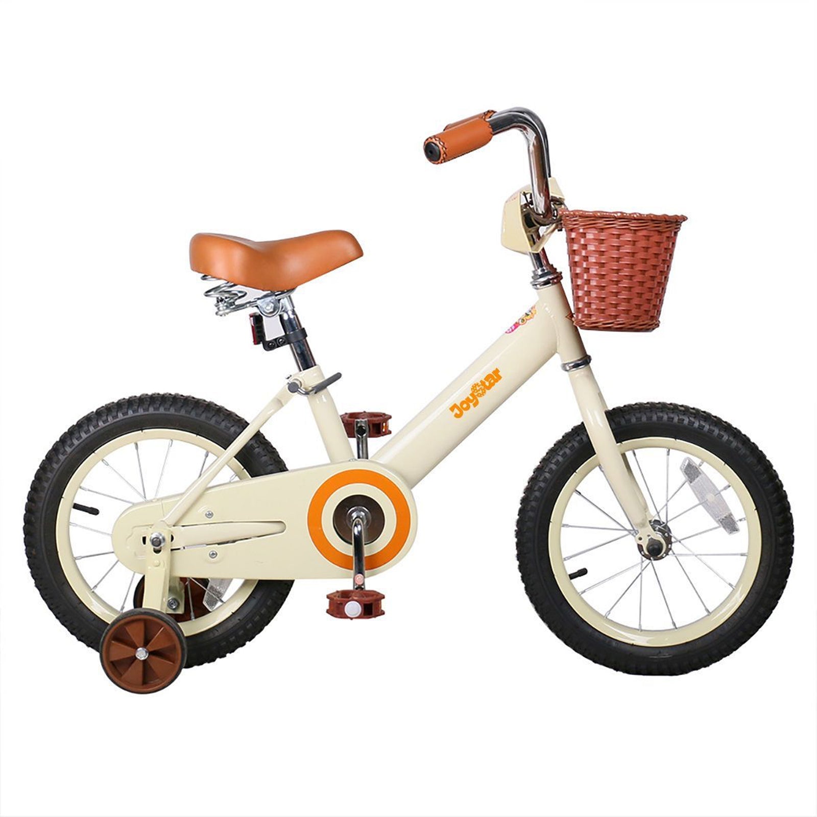 Joystar Vintage 14 Inch Ages 3-6 Kids Training Wheel Bike with Basket (Open Box) - VMInnovations