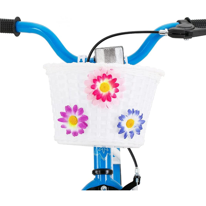 JOYSTAR Starry Girls Bike for Girls Ages 3-5 with Training Wheels, 14", Blue
