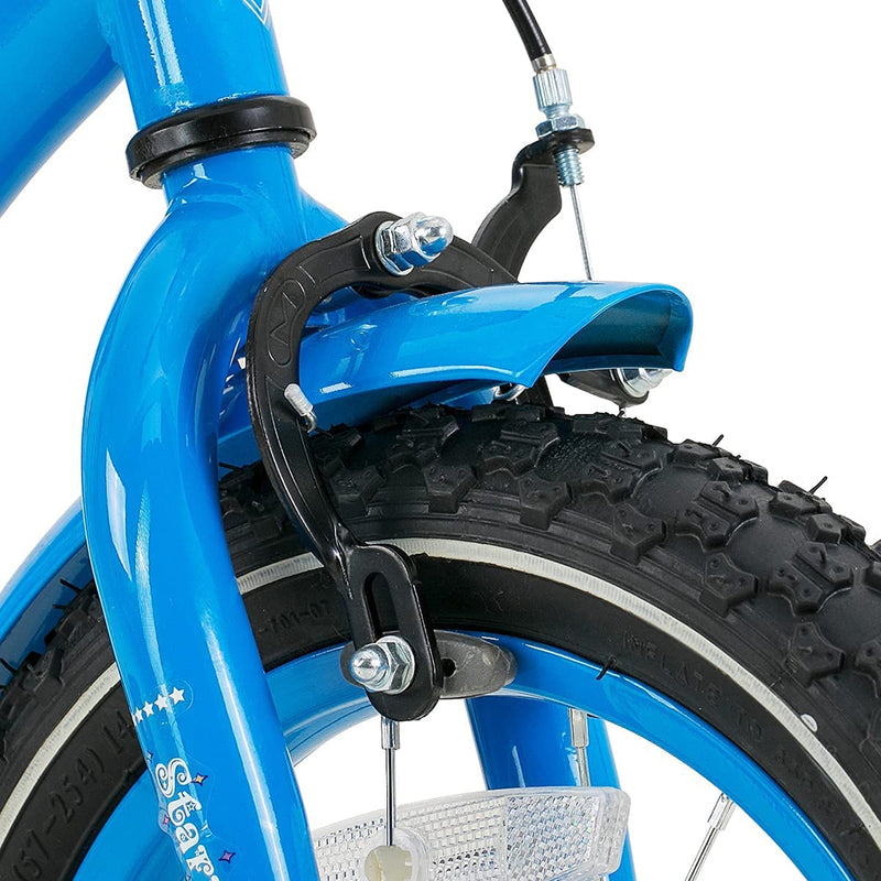 JOYSTAR Starry Girls Bike for Girls Ages 3-5 with Training Wheels, 14", Blue