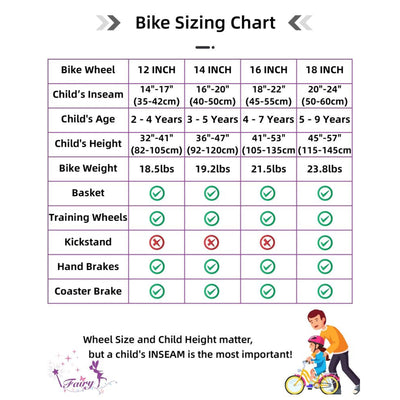 Joystar Fairy 16 Inch Kids Bike with Training Wheels for Ages 4 to 7, Purple