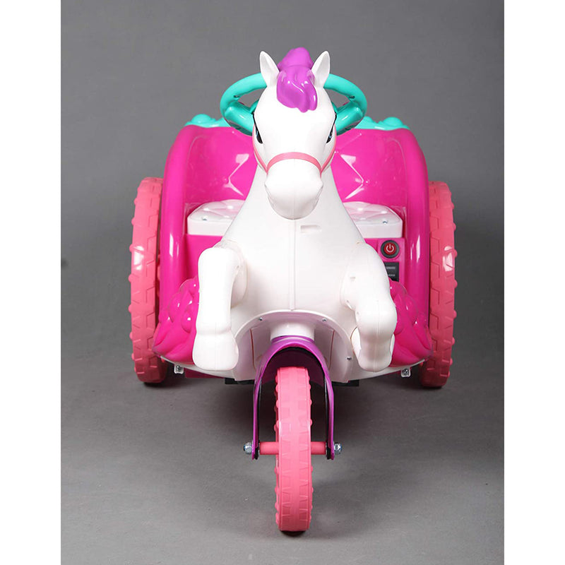 Best Ride on Cars Kids Unicorn Carriage Powered Ride on Car, Pink and Purple