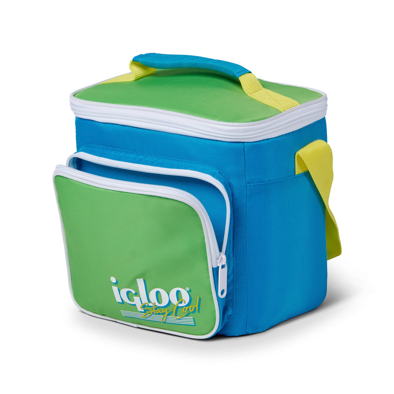 Igloo 90s Retro Collection Lunch Box Soft Side Cooler Bag Fiesta Blue (Open Box)