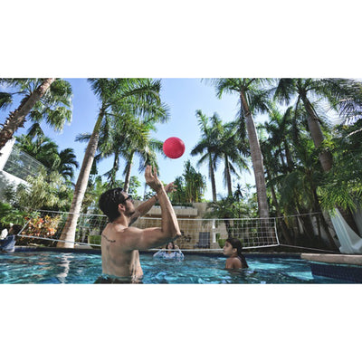 Dunn-Rite PoolSport Combo Volleyball Basketball Set with Ball and 24 Foot Net