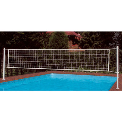 Dunn-Rite DeckVolly Swimming Pool Volleyball Set with Ball and 24 Foot Net
