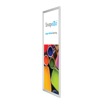 SnapeZo Aluminum Metal Front Loading Snap Poster Frame, Silver, 12 x 36 Inches