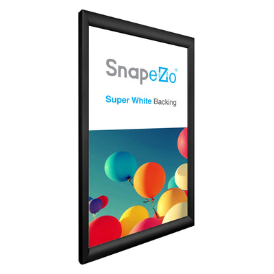 SnapeZo Aluminum Metal Front Loading Snap Poster Frame, Black, 14 x 24 Inches