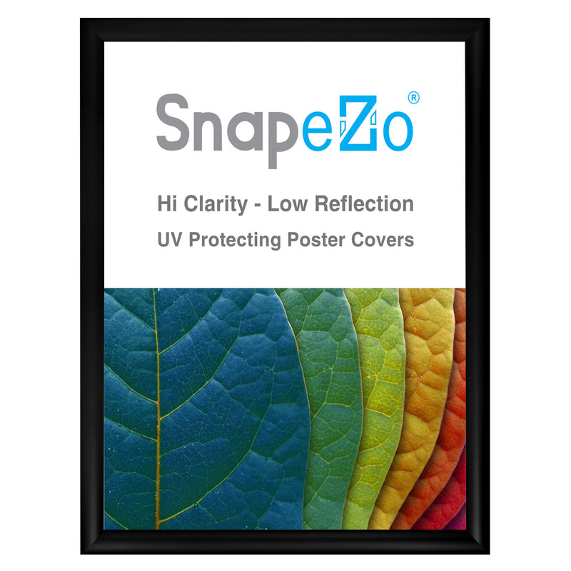 SnapeZo Aluminum Metal Front Loading Snap Poster Frame, Black, 18 x 24 Inches