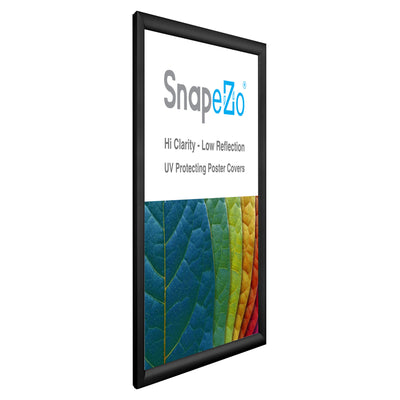 SnapeZo Aluminum Metal Front Loading Snap Poster Frame, Black, 18 x 24 Inches