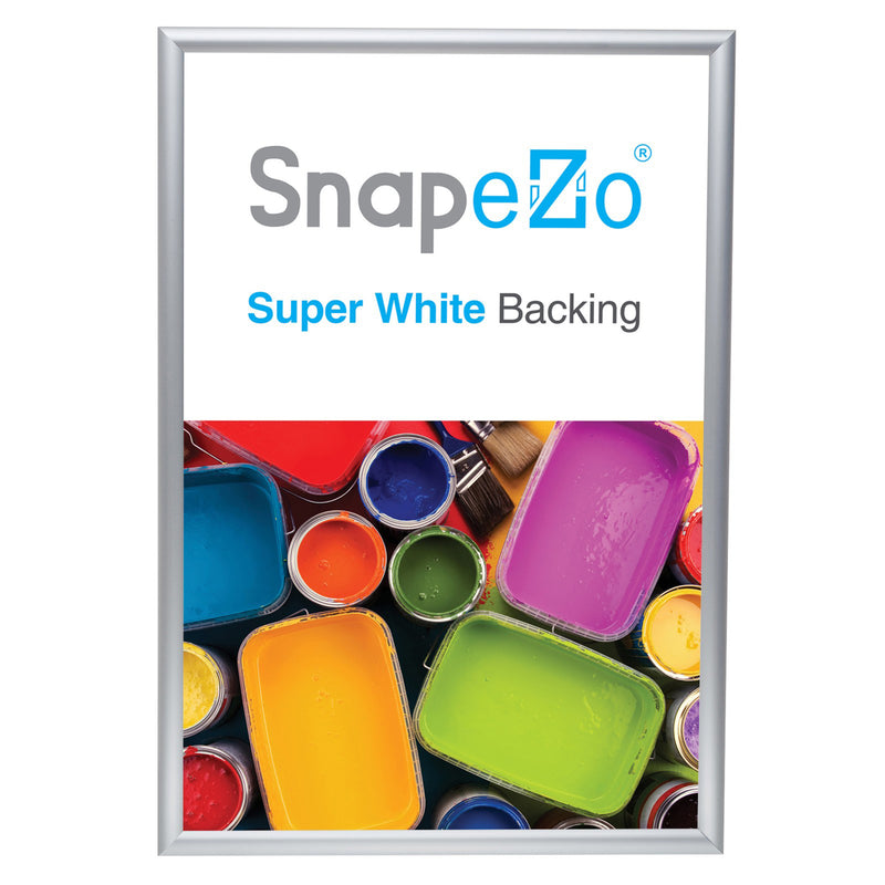 SnapeZo Aluminum Metal Front Loading Snap Poster Frame, Silver, 22 x 33 Inches