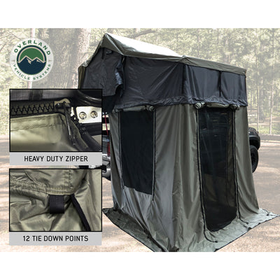 Overland Vehicle Systems Nomadic 4 Vehicle Rooftop Tent Annex w/ Travel Cover