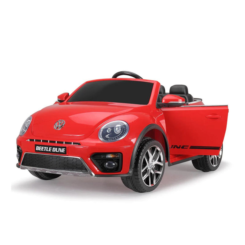 TOBBI Kids Rechargeable Battery Ride On Toy BMW Beetle Car w/Remote Control, Red