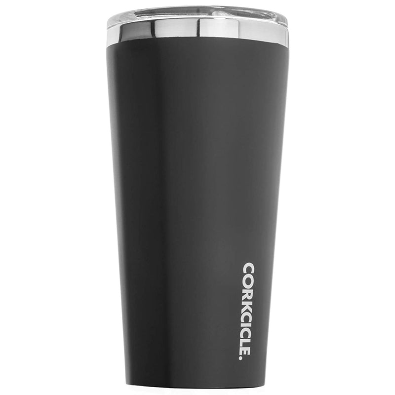 Corkcicle Classic 16 Ounce Stainless Steel Insulated Tumbler w/ Lid, Matte Black