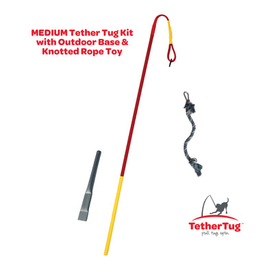 Tether Tug Interactive Outdoor Pole Rope Toy for Medium Pet Dogs Under 70 lbs