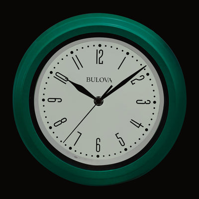 Bulova Clocks C4892 Darian Back Lit Dial Modern Decorative Wall Clock, Teal