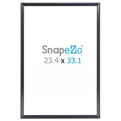 SnapeZo Aluminum Metal Front Loading A1 Snap Poster Frame, Black, 23.4 x 33.1"