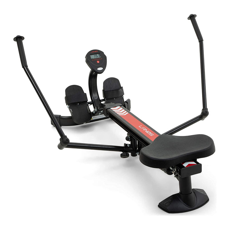 Lanos Hydraulic Adjustable Resistance Rowing Machine with LCD Screen for Home