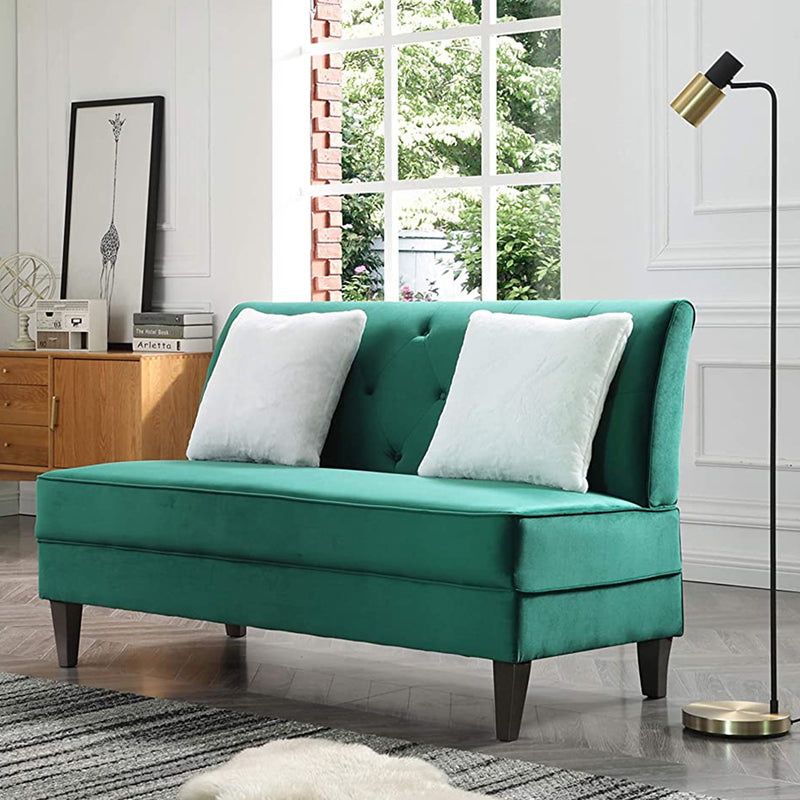 Glory Furniture Benedict 2 Person Settee Living Room Furniture Love Seat, Green