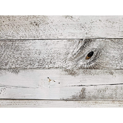 Rockin' Wood Peel & Stick Self Adhesive Reclaimed Barn Wood Paneling, White Wash