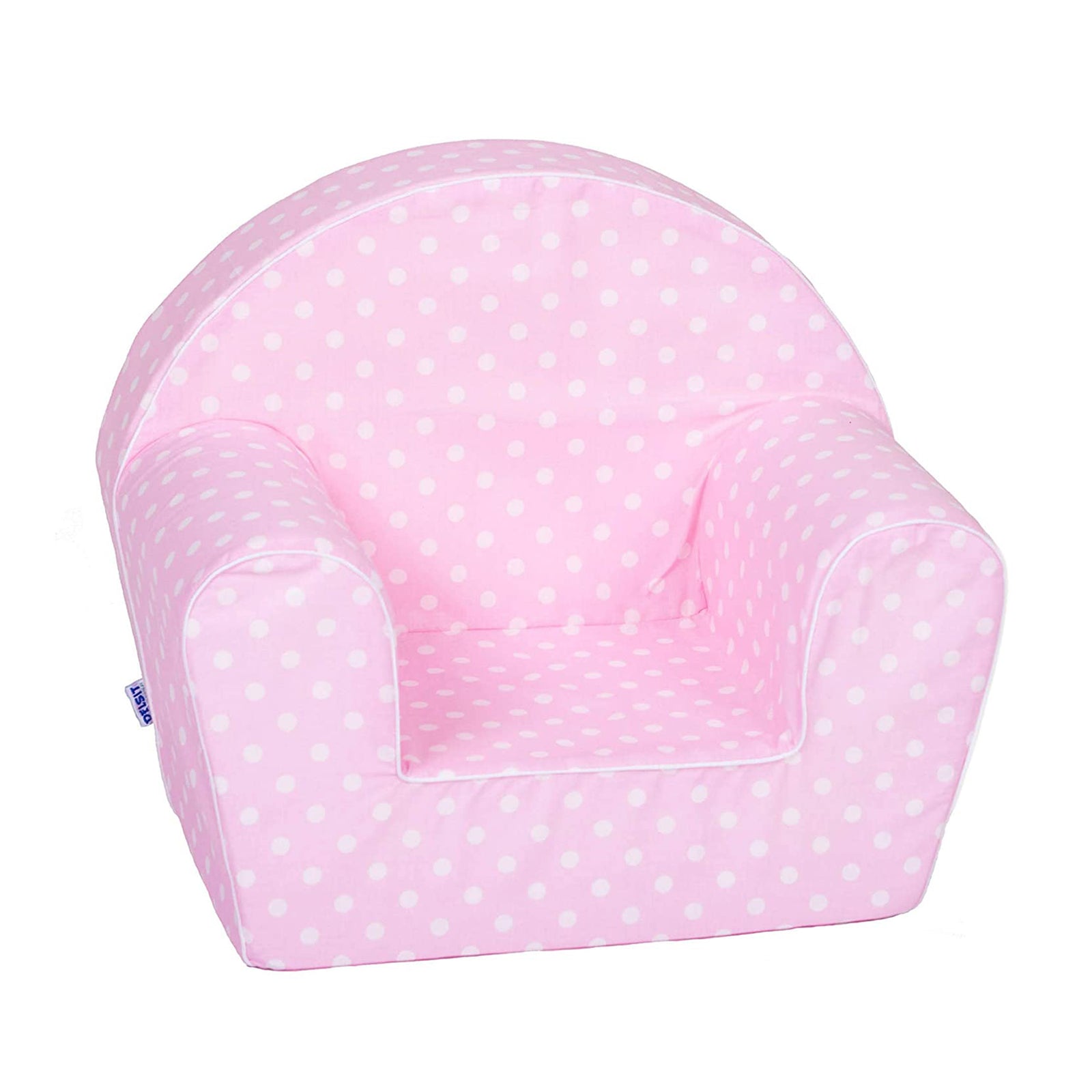 Delsit Lightweight Toddler Chair and Kids Reading Armchair, Pink w/ Dots (Used) - VMInnovations