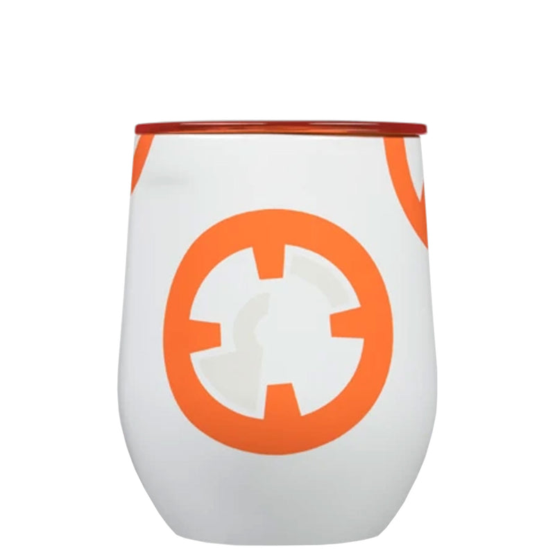 Corkcicle Star Wars 12 Ounce Insulated Stainless Steel Stemless Cup w/ Lid, BB8
