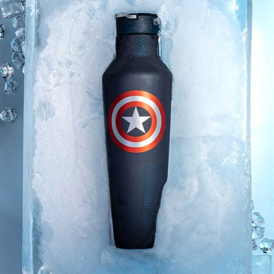 Corkcicle Marvel 20 Oz Stainless Steel Insulated Sport Canteen, Captain America