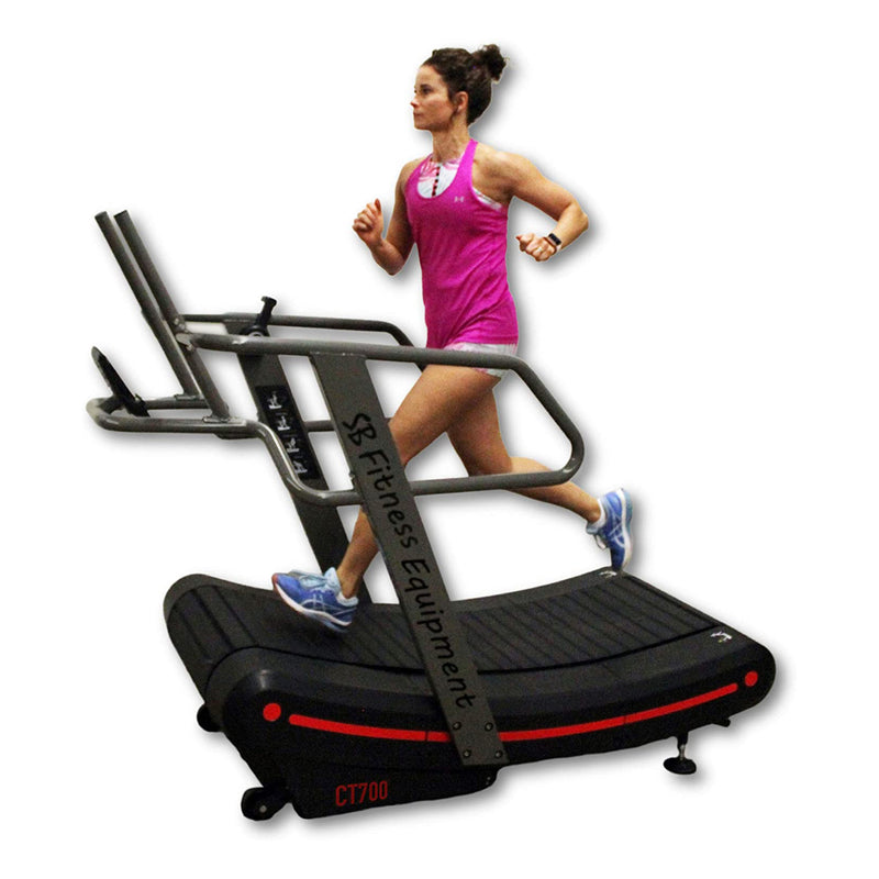 SB Fitness Equipment CT700 Self Generated Curved Commercial Treadmill w/ Display