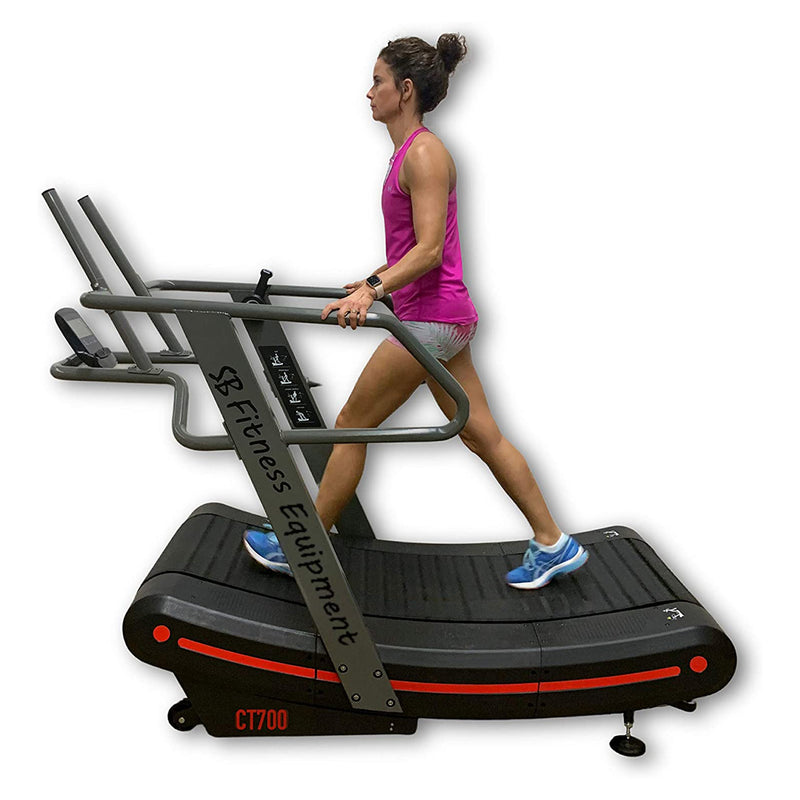 SB Fitness Equipment CT700 Self Generated Curved Commercial Treadmill w/ Display