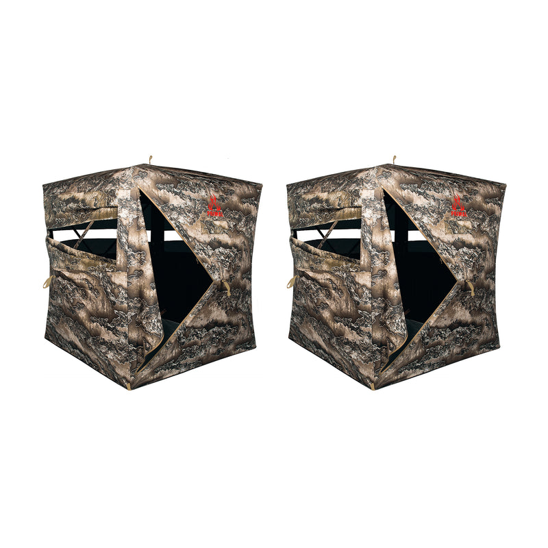 Primal Treestands Wraith 270 Deluxe 2 Person Hunting Blind, Camouflage (2 Pack)