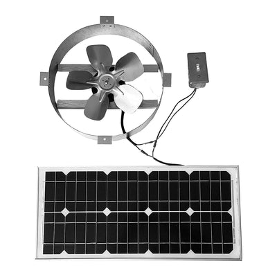 Amtrak Solar 50 Watt Power Galvanized Steel Solar Attic Fan for House or Garage