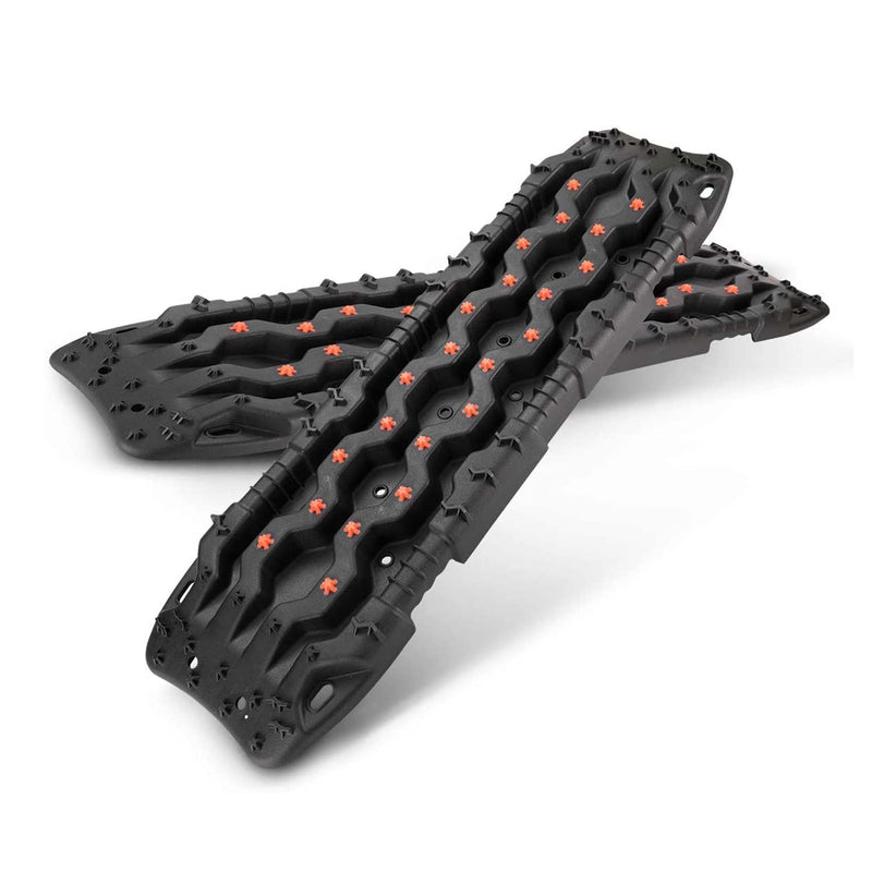 Fieryred Traction Board Recovery Ladder for Sand, Mud, and Snow, Black (2 Pack)