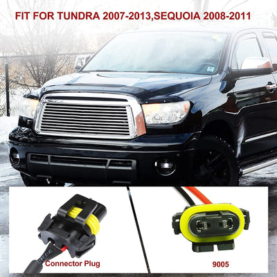 Fieryred LED Fog Light, Compatible w/ 2007-2013 Toyota Tundra, Bumper Placement