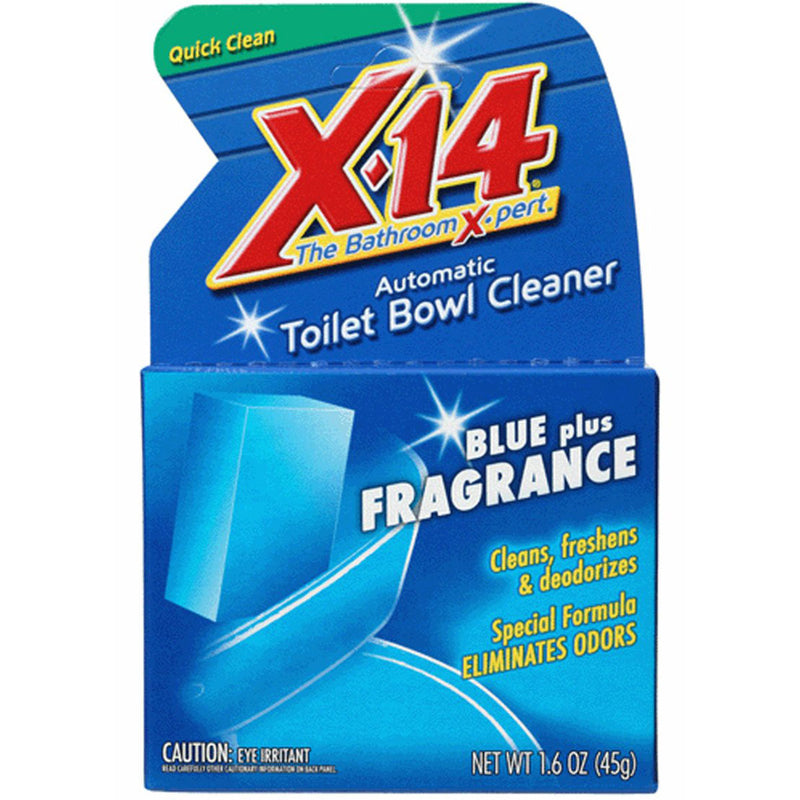 X-14 268011 Automatic Toilet Bowl Deodorizer and Cleaner, Blue Plus Fragrance