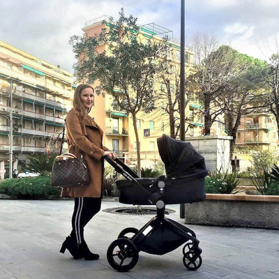 Hot Mom 360 Degree Rotating Baby Carriage High Landscape Pram Stroller, Black