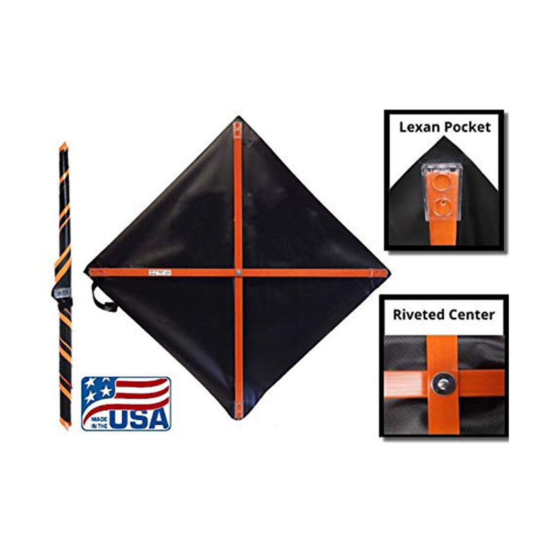 Eastern Metal Signs and Safety 36" Flagger Symbol Roll Up Warning Sign, (4 Pack)