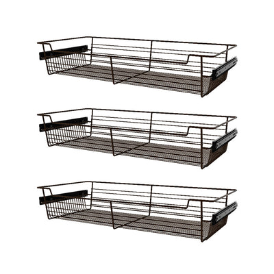 Rev-A-Shelf Sidelines CBSL-301405BZ-3 30" Bronze Pullout Closet Basket (3 Pack)