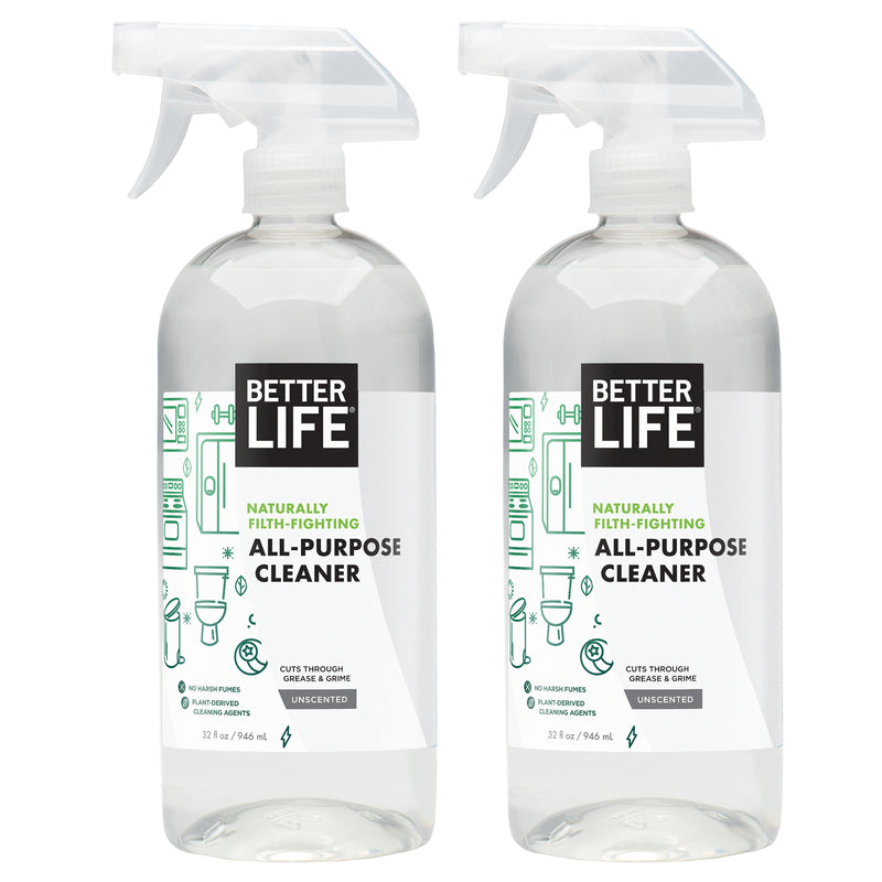 Better Life Filth Fighting All Purpose Cleaner, 32 Fl Oz, Unscented (2 Pack)
