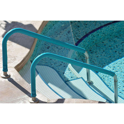 KoolGrips Comfort Cover 10 Foot Zippered Pool Ladder Grip Sleeve, Indian Teal