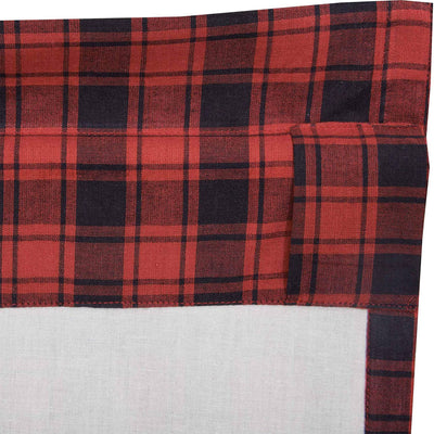 VHC Brands Cumberland Cotton Window Curtain Prairie Swag Set, Red (2 Panels)