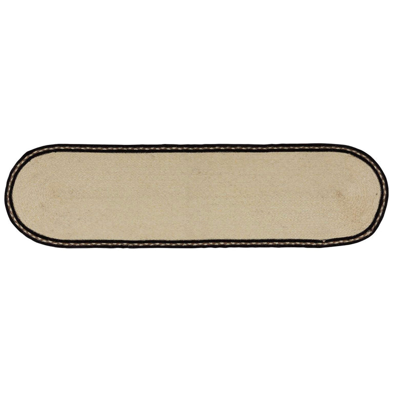 VHC Brands Sawyer Mill 13x48in Tabletop Jute Farmhouse Runner, Bleached White