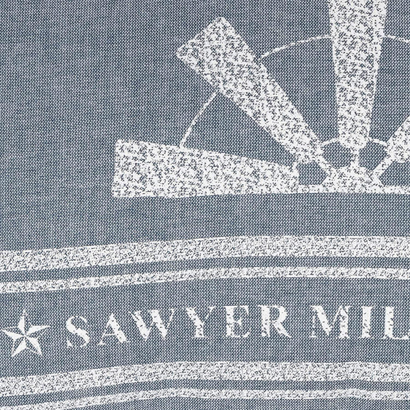VHC Brands Sawyer Mill 14x22" Rectangular Accent Throw Pillow, Windmill, Blue