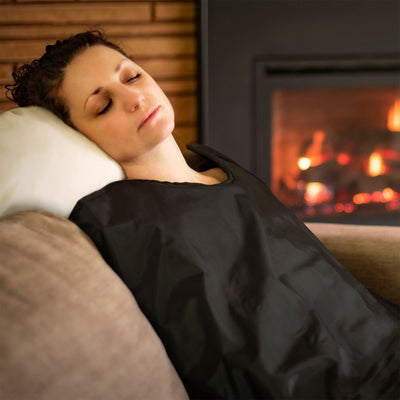 1Love Health Professional 360 Degree Coverage Far Infrared Sauna Blanket, Black