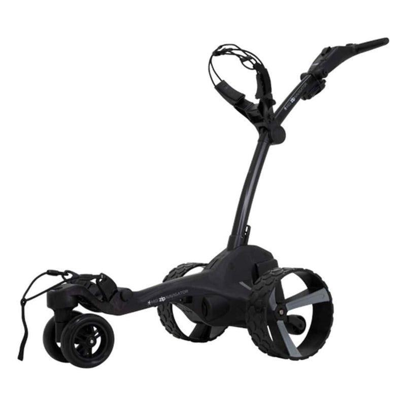 MGI Golf Zip Navigator Electric Automated Golf Push Cart Caddy w/ Remote, Black